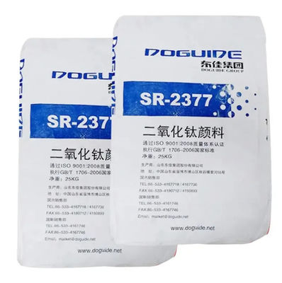 SR-2377 Doguide ไทเทเนียมไดออกไซด์ TiO2 รูไทล์ มีปริมาณ TiO2 93.0% และปริมาณรูไทล์ 97.0% เคลือบอนินทรีย์ Zr.Al