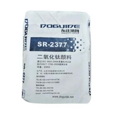 Dongjia SR-2377 Rutile ไทเทเนียมไดออกไซด์พร้อมการเคลือบอนินทรีย์ Zr-Al เพื่อความขาวสูงและการใช้งานสากล