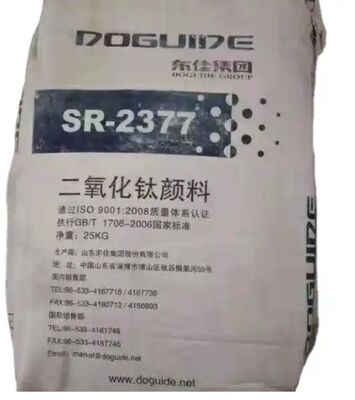 ไทเทเนียมไดออกไซด์รูไทล์ SR-2377 Tio2 ที่มีความขาวเป็นกลางสูง ความขาวเป็นเลิศ และความทนทานปานกลาง