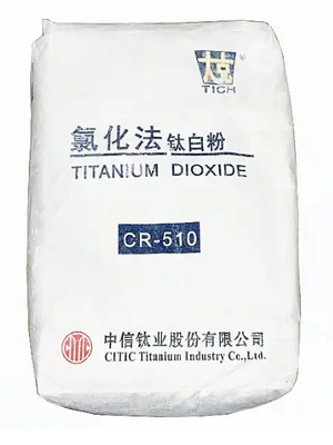CITIC CR-510 Rutile Titanium Dioxide ที่มีสาร Rutile จํานวน 100% เหลือจากเครื่องกรองที่ต่ํามาก และมีสีขาวที่ดีสําหรับเคลือบและพลาสติก