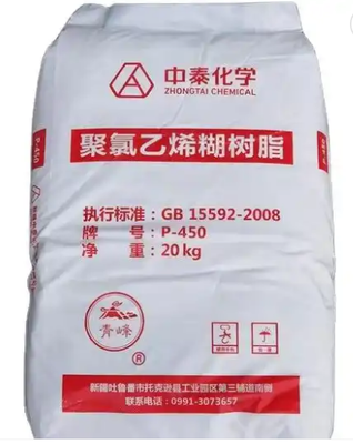 Zhongtai P-450 พีวีซีเพสต์เรซินค่า K ปานกลางที่มีความหนืดต่ำและ VCM ตกค้างต่ำสำหรับผลิตภัณฑ์ PVC อ่อน
