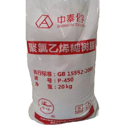 Zhongtai P-450 อิมัลชันวาง PVC เรซิ่น CAS No 9002-86-2