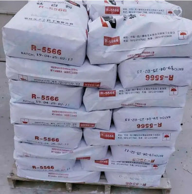 R-5566 รูติล ทิตาเนียมไดออกไซด์ สารสีที่มี 94.4% TiO2 เนื้อหา 99.3% รูติล และความแข็งแรงในการสี 1977
