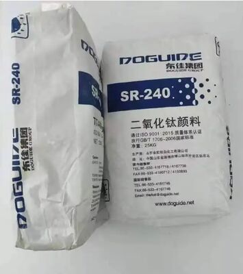 SR-240 Tio2 Rutile Titanium Dioxide มีความขาวสูง การกระจายตัวที่ดีและความหนาแน่นสูงสําหรับ Masterbatch