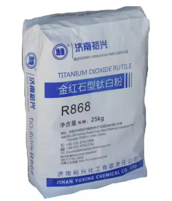 Bluestar Yuxing R868 Rutile Titanium Dioxide พร้อม Zr-Al Inorganic Coating สําหรับความแข็งแรงในการสีสูงและเกลือละลายน้อย