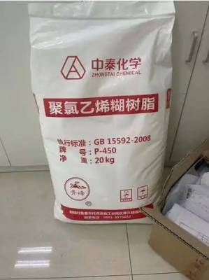 Zhongtai P-450 พีวีซีเพสต์เรซินค่า K ปานกลางที่มีความหนืดต่ำและ VCM ตกค้างต่ำสำหรับผลิตภัณฑ์ PVC อ่อน